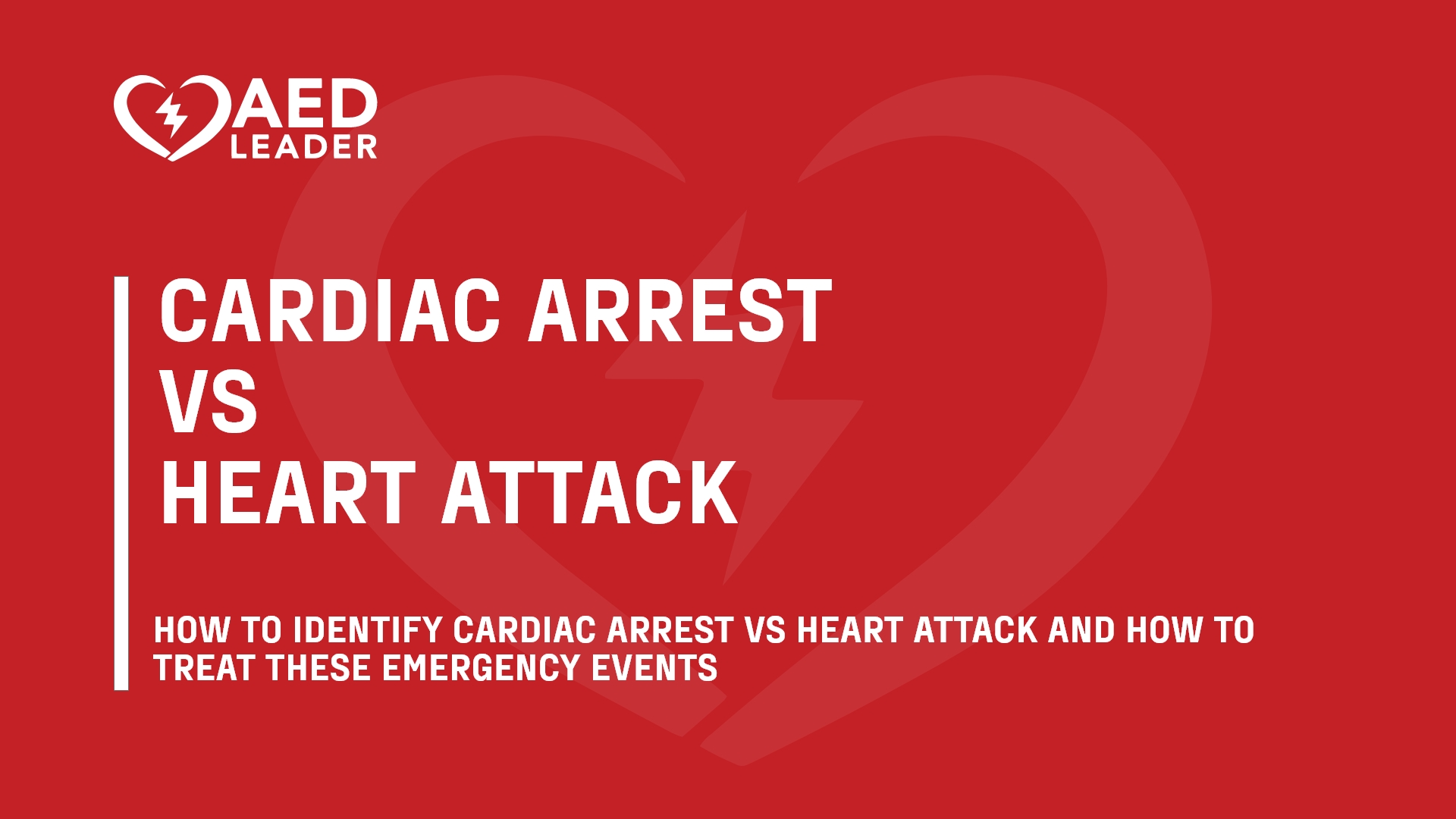 Cardiac Arrest vs Heart Attack