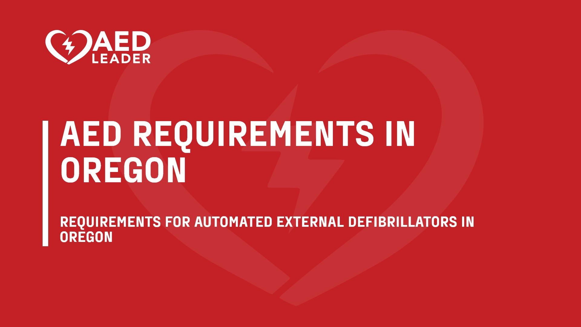 Oregon AED Requirements You Should Know