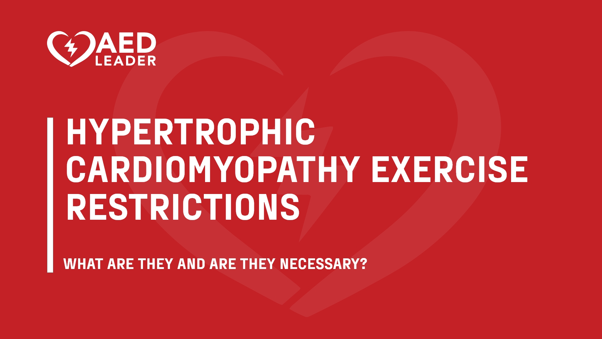 Are Hypertrophic Cardiomyopathy Exercise Restrictions Necessary?