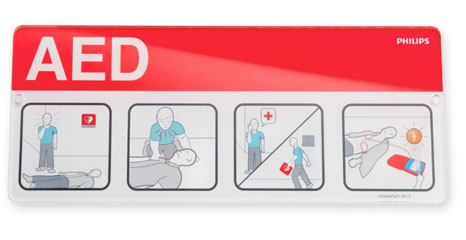 Philips AED Awareness Sign