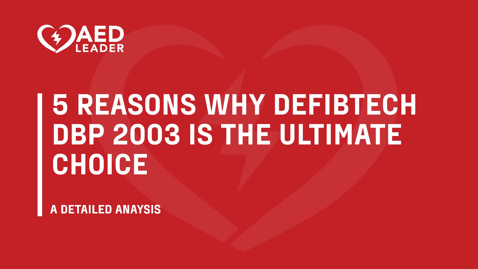 5 Reasons Why the Defibtech DBP 2003 is the Ultimate Portable Defibrillator for Emergency Response Teams